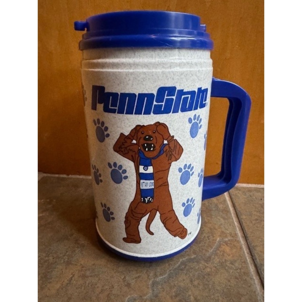 Vintage Penn State‎ Nittany Lions Travel 32 Oz Mug Hot Cold Handle Whirley NCAA